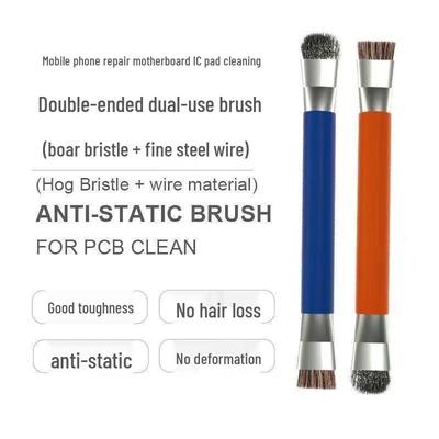 Double-headed Hard Bristle Anti-static Brush for Mobile Phone Motherboard and IC Cleaning