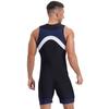 Body Deportivo de Color Contrastante sin Mangas con Cremallera Mono Deportivo Natación Surf Ciclismo
