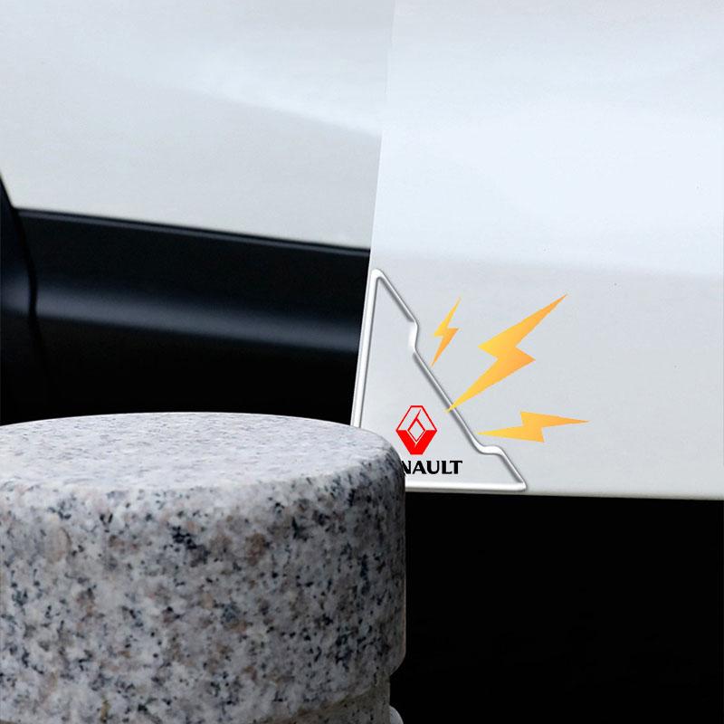 2 st Transparenta Hörnskydd för Bildörr Anti-Repskydd Klistermärke För Renault Dacia Sport Duster Megane 2 3 4 IV Clio Fluence Logan Captur