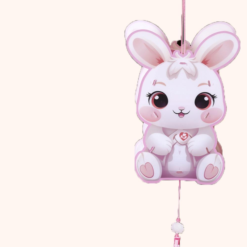 Cute Festival Lantern Material Kits DIY Craft Cartoon Rabbit Lamps  Women