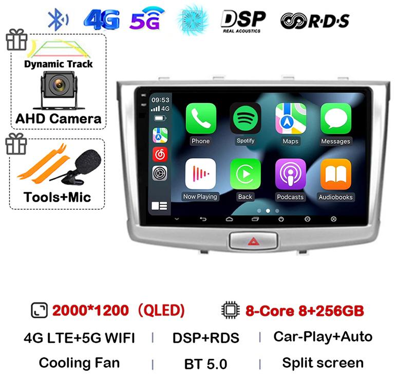 Android 14 Carplay Auto WIFI+4G For GREAT WALL Hover Haval H6 2016 2017 2018 Car Radio Multimedia Player Navigation Stereo GPS