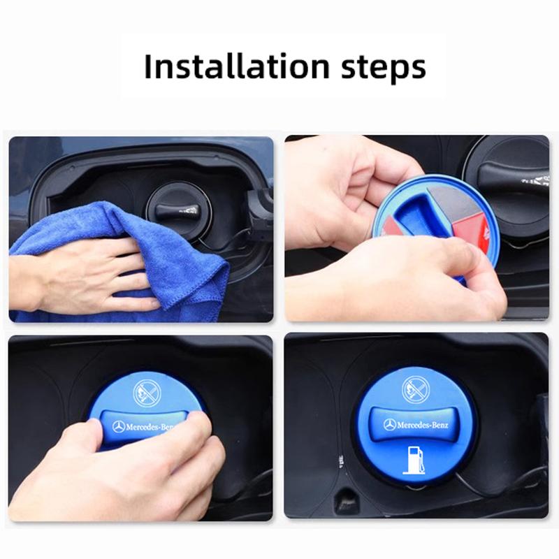 Car Fuel Cap Aluminum Alloy Oil Box Lid Petrol Tank Cover Tire Valve For Mercedes Benz AMG E S C A Class GLE GLS CLA CLE GLC CLS CA1