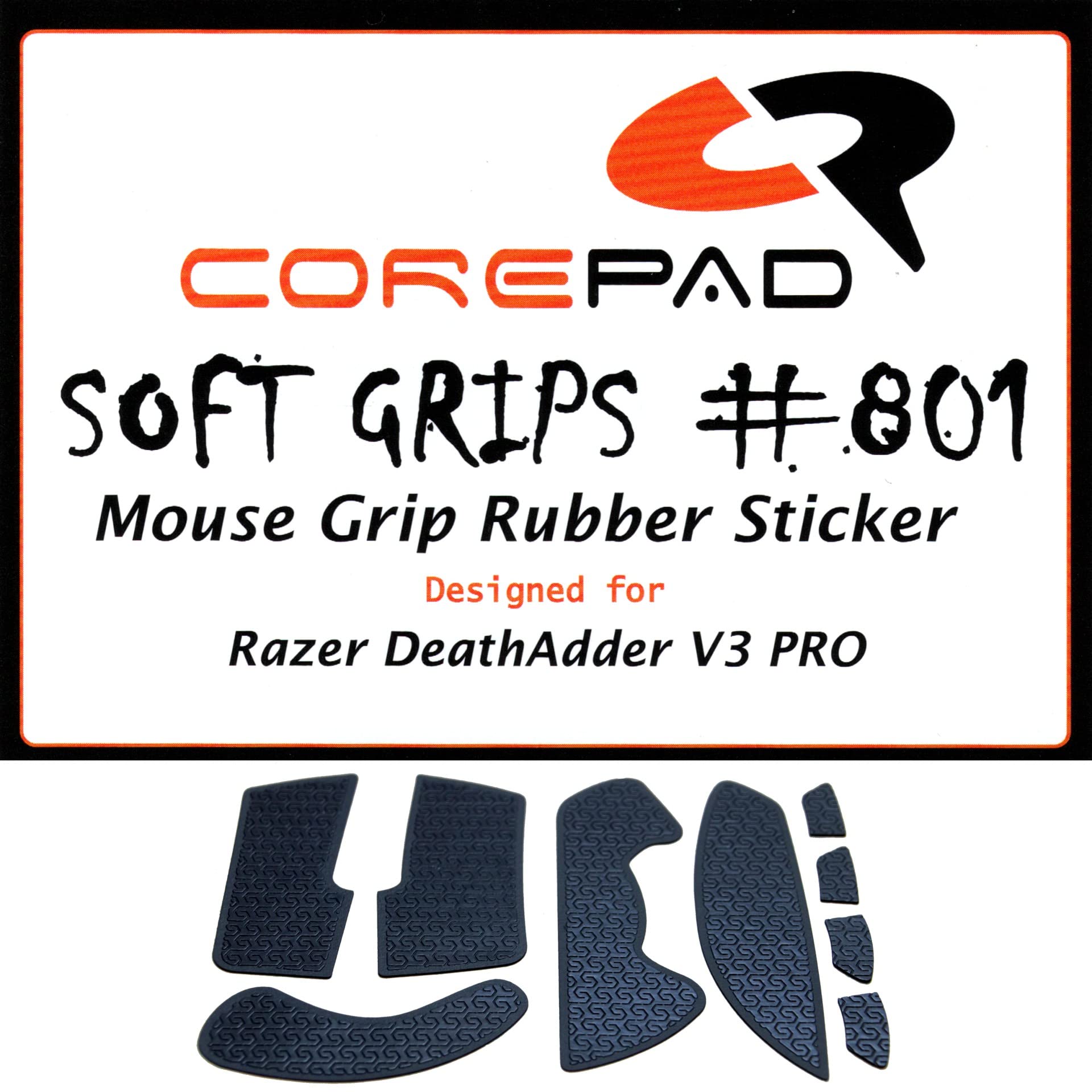 

Corepad Soft Grips Grip for Razer DeathAdder V3 Pro 1set [] (Black) чорний