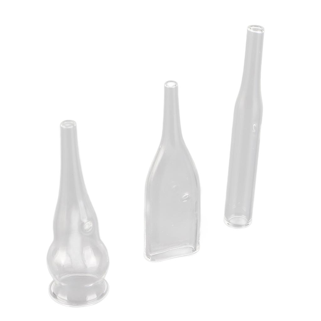 3PCSCelsiusSet Glass Pipes for Blackhead Removal Face Cleanser Beauty Machine Vacuum Accessories