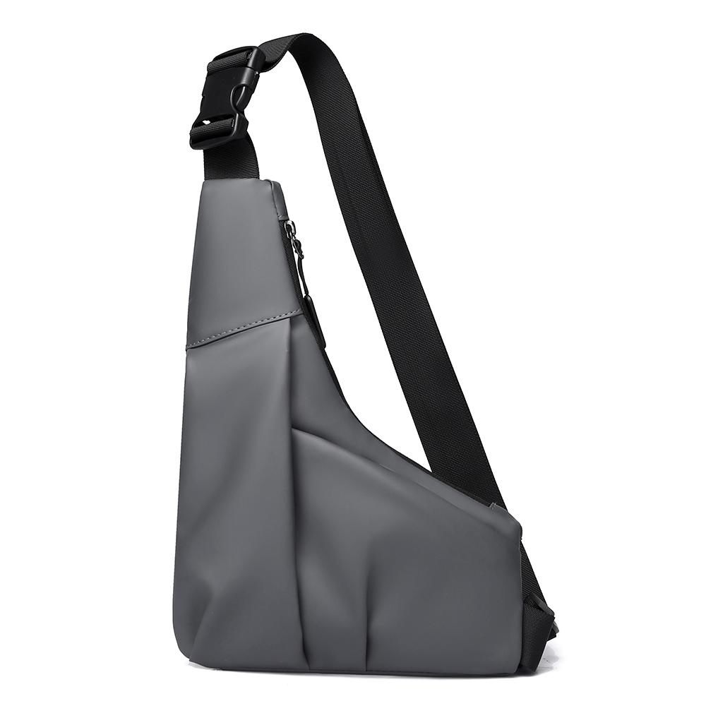 

1pc Anti-Theft Triangle cross Bag with Adjustable Strap - Casual Chest Bag for Men,Ideal for Outdoor Activities,Commuting,Travel сірий колір