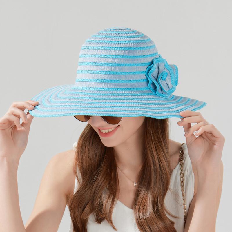 Summer Straw Sun Hat With Large Brim And Ventilated Design For Travel Beach And Outdoor Activities