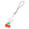Handcrafted Cherry Phone Charm Cute Phone Pendant Fruit Phone Chain Pendant Strap Lanyard Backpack Pendant for Bag Key