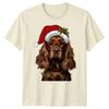Spaniel Dog Christmas Holiday Animals Unisexs Unisexs Graphic Tee Festive Tee