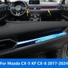For Mazda CX-5 KF CX8 2017-  2024 Carbon Fiber Center Console Dashboard Panel Strip Trim Sticker Accessories Car Styling