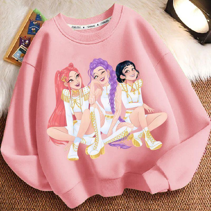 Children's Witch Hunt Team Round-neck Hoodies for Autumn and Winter, Long-sleeved Casual Hoodies for Boys and Girls