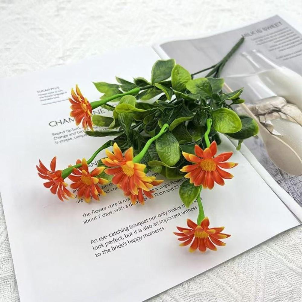 Fake Floral Artificial Daisy Flowers Branches Simulation Plant Floral Craft Art Simulation Small Chamomile Handmade Realistic