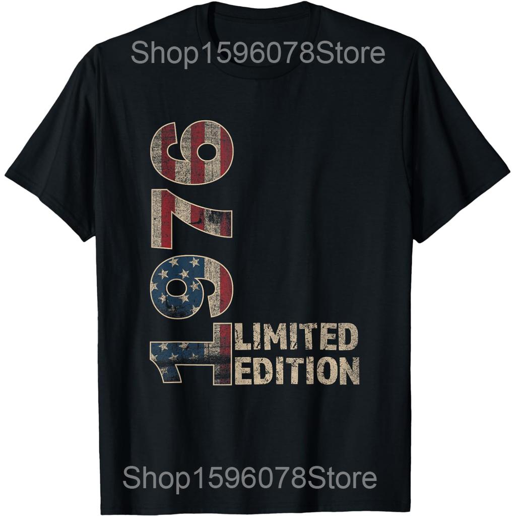 Vintage 1976 Classic 50 Years Old Bday 50th Birthday Rock T Shirts Humor Streetwear Tee Short Sleeve Unisex Loose Clothing