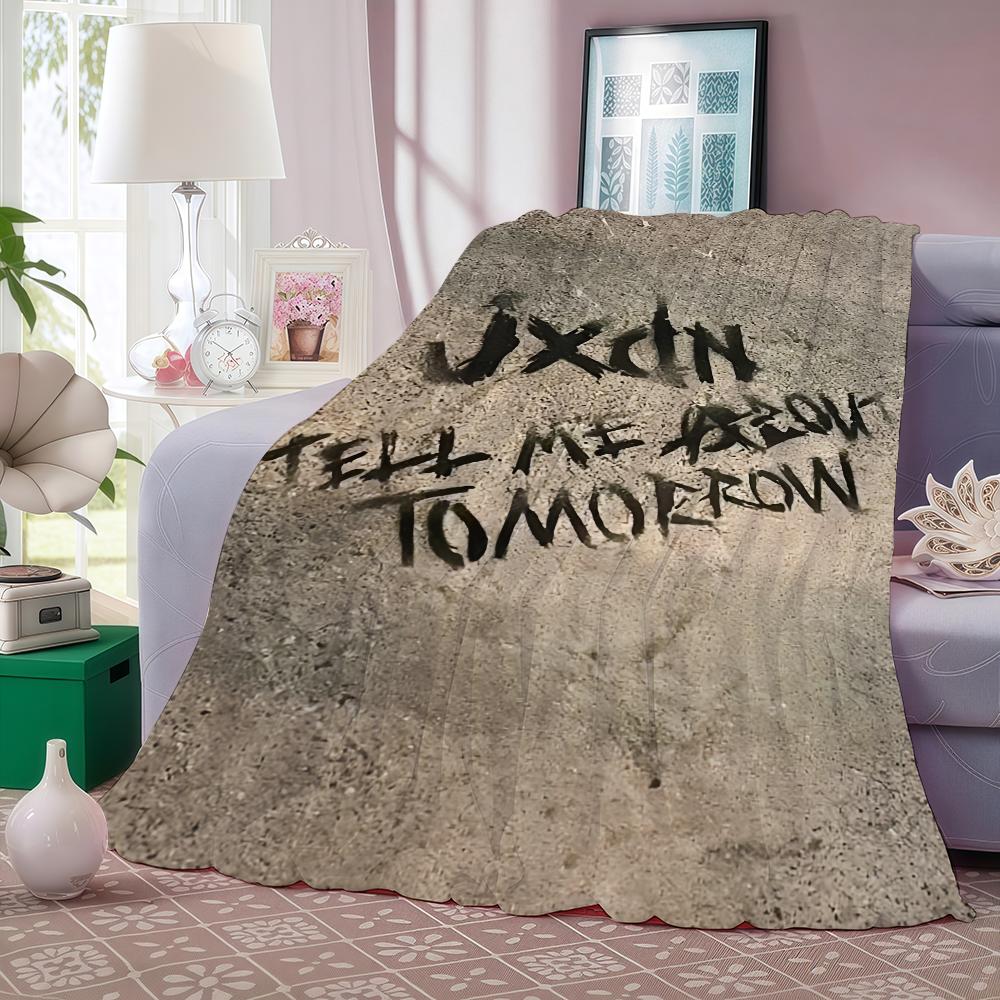 Плед Singer Jxdn Tell Me About Tomorrow Теплый и Мягкий Подходит для Спальни Гостиной Дивана-кровати Офиса Путешествий Кемпинга 30x40in