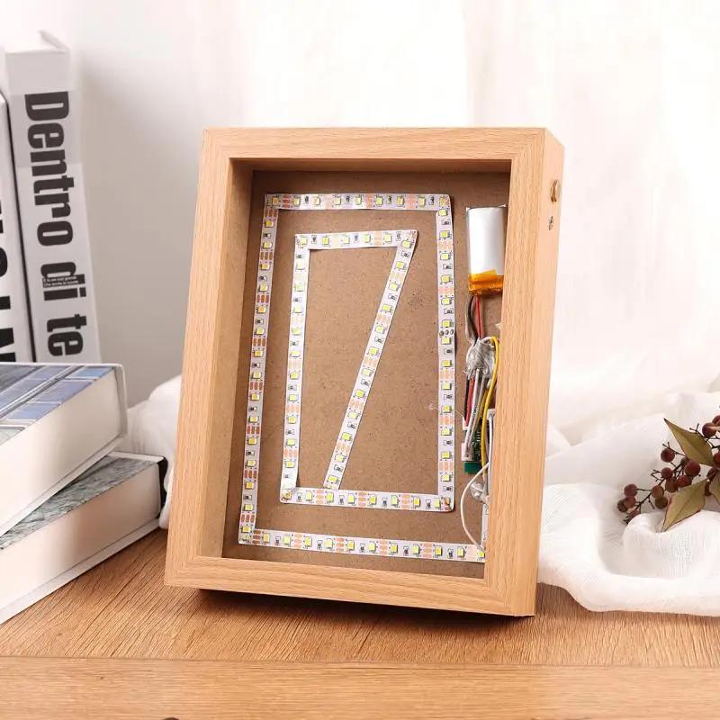 LED Lightbox Photo Frame Set for Modern Home Decor, Transforms Sketches with Colorful Light Magic