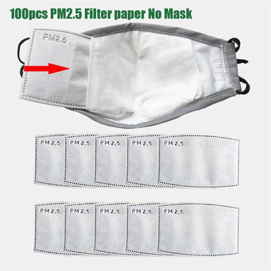 50Pcs Adult PM2.5 Activated Carbon Filter Paper Protective Face Cover Filters Insert