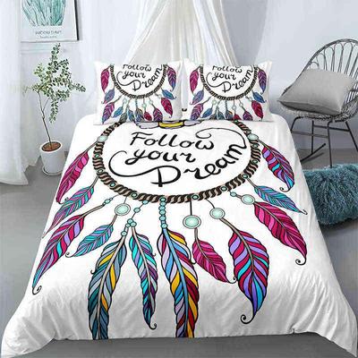 Ensemble de housse de couette attrape-rêves Taille King Set de literie attrape-rêves Bohème Microfibre Style Bohémien Housse de couette pour filles femmes
