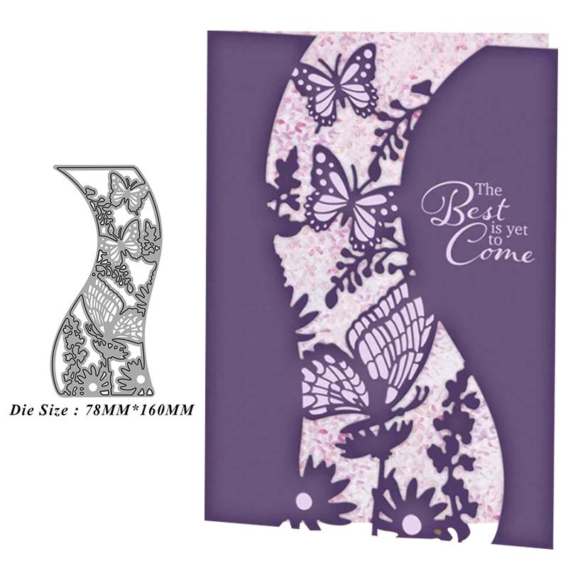 

PDTO рамка-бабочка, металлические штампы для резки, трафарет для скрапбукинга, тиснение, альбом, ремесло