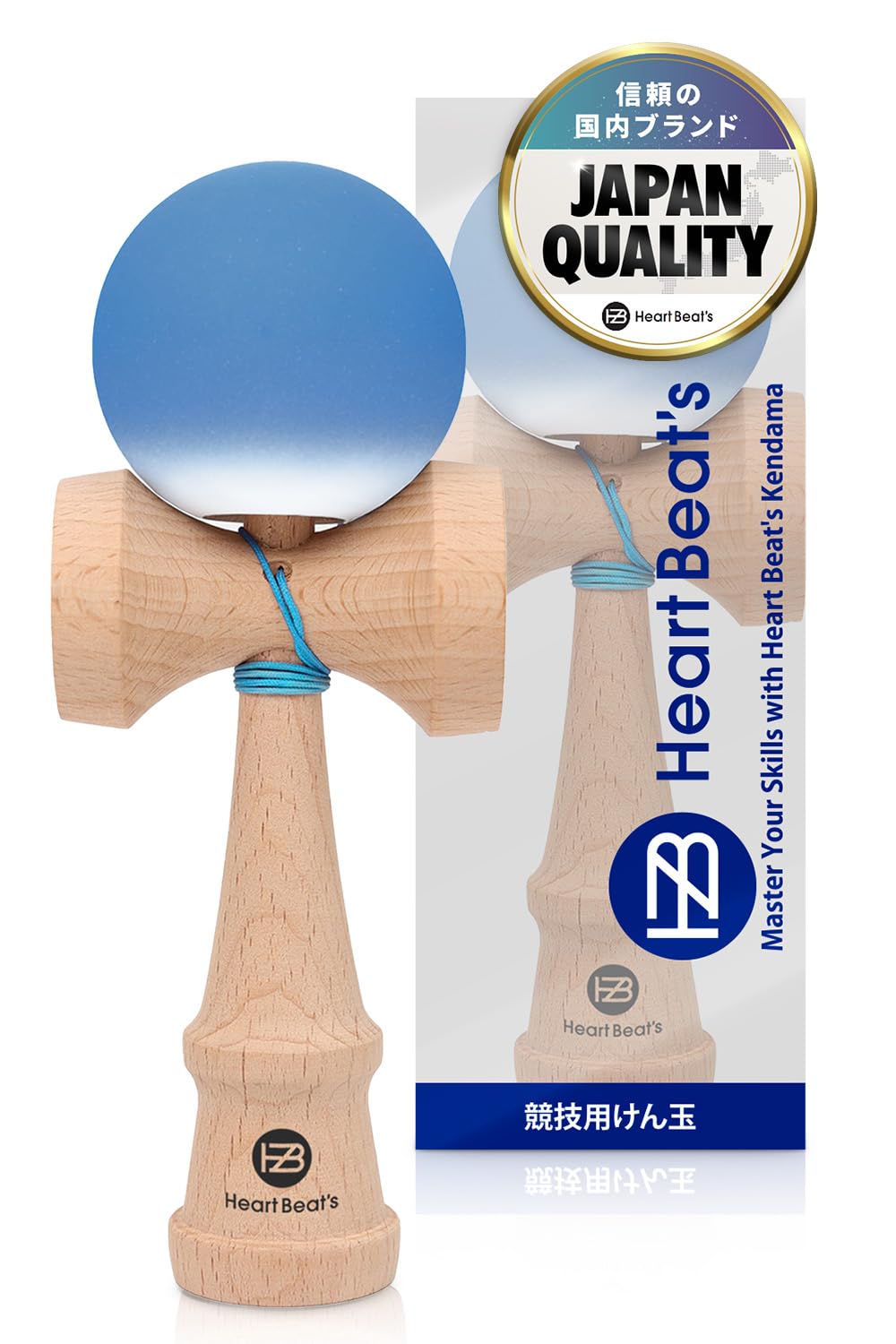 

Modern Solid Color Kendama for Competition Kendama with Matte 7 Mystical Solid Blue Use Finish, Two-Tone, Colors, [Heart Beat s] синий