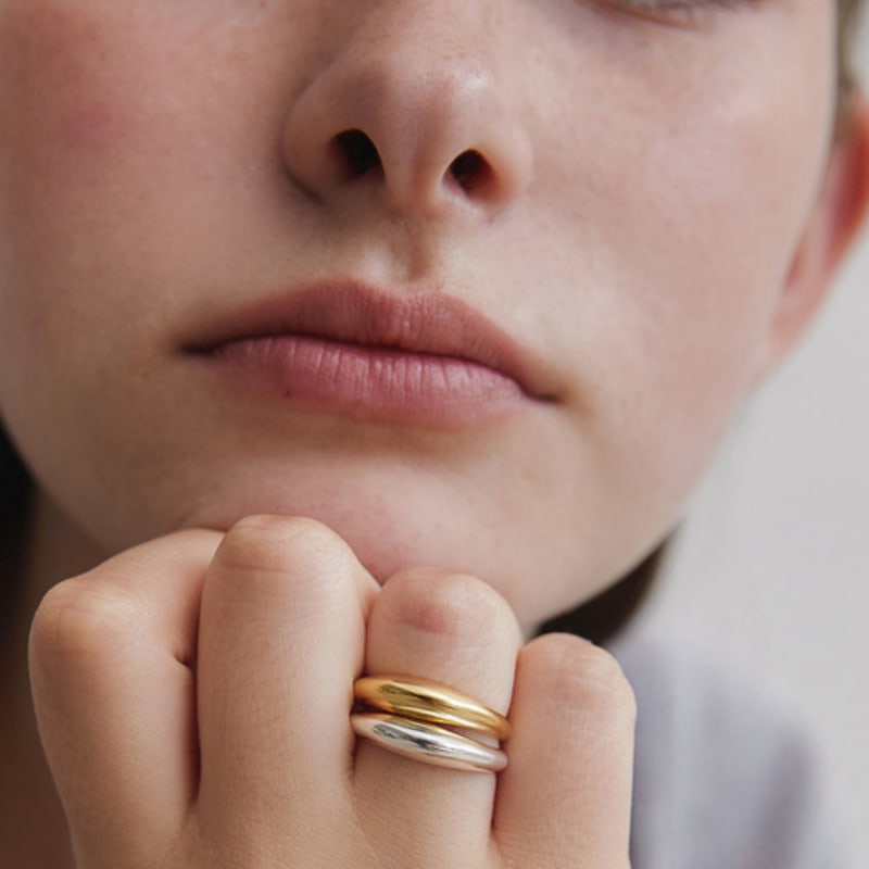 TATIANA (925 Silver) Bold Shine Minimal Ring CR1837