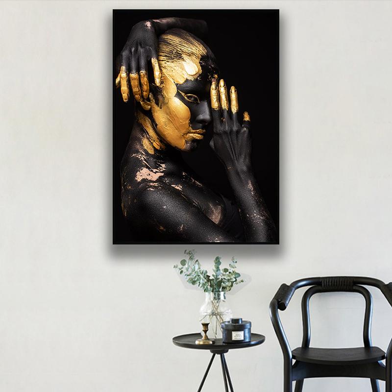 African Women Wall Art Posters and Prints Modern Canvas Painting Pictures for Living Room Home Decoration Gift