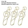 100Pcs Note Shape Paper Clips Innovative Cute Design Corrosion Resistant Gold Paper Clips for Office Home School Hospital