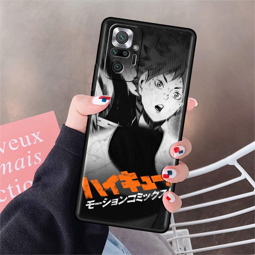 Funda For Xiaomi Redmi Note 10 9 11 Pro Soft Phone Case 10S 9S K40 8 9A 9C 9T 7 10C 8T Silicone Cover Haikyu!! Anime Shell Capa
