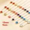 Titanium Steel Four-leaf Clover Double-sided Five-flower Necklace - Premium Luxury Women's Choker