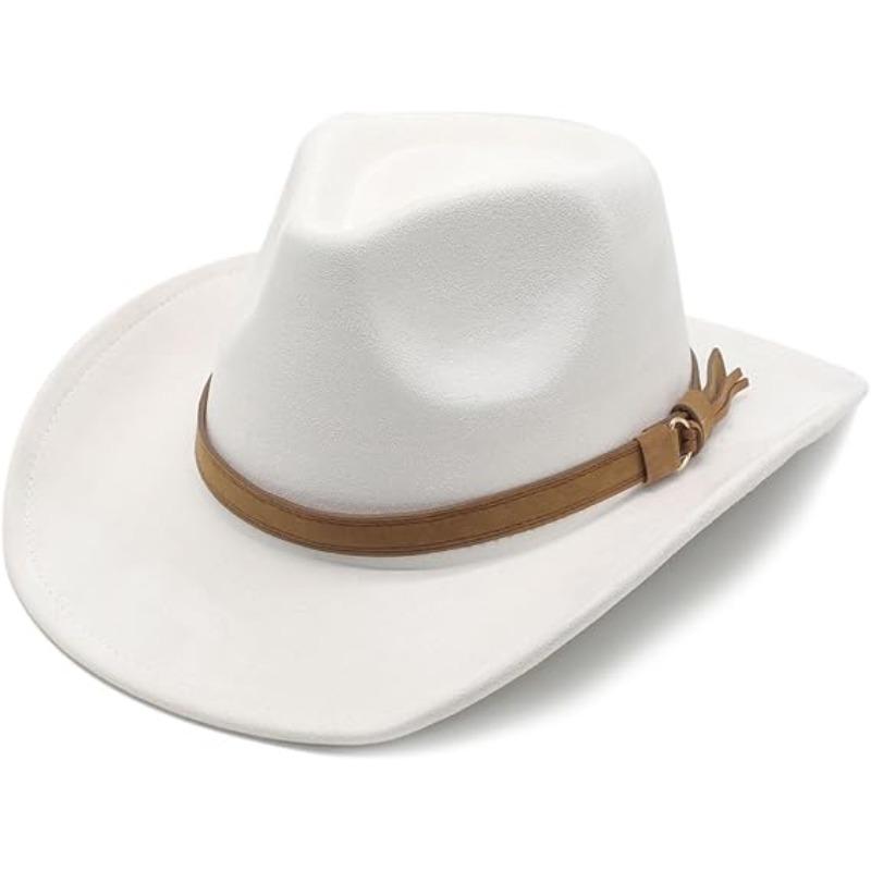 

JYL TS DIY Denim Fedora Hat Bull Head Logo Unisex Hat Denim White_M(56-58cm） шокуюча рожевого кольору