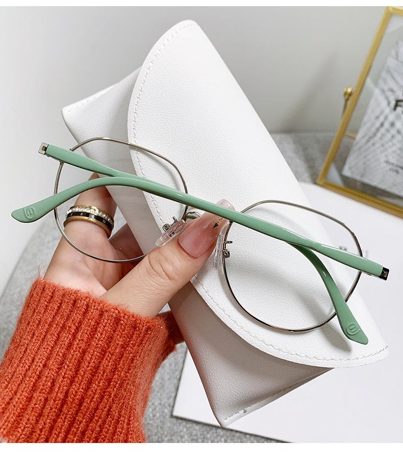 Ultralight Metal Square Finished Myopia Anti Blue Light Computer Glasses Women Polygon Elegant Small Frame Graduation Eyewear -2