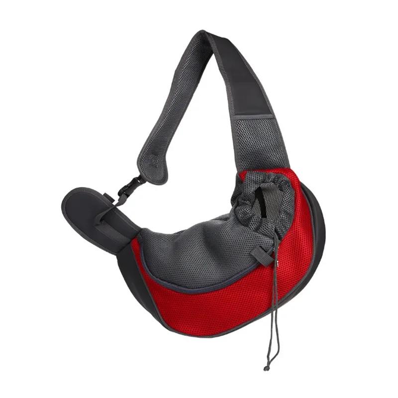 Pet Dog Cat Sling Carrier Breathable Travel Safe Sling Bag Puppy Kitten Outdoor Mesh Oxford Single Comfort Handbag Tote Pouch