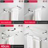 Nodrill Stainless Steel Bathroom Towel Rack With Dual Rods For Modern Home Use
