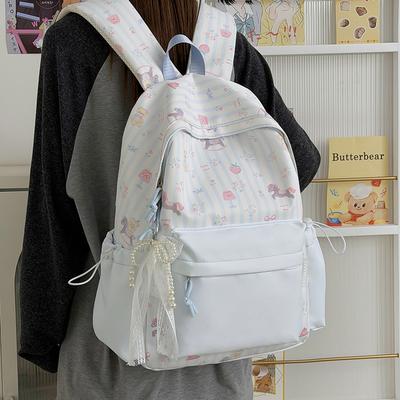 Schoolbag1011 Niche Ins Casual Daily Lightweight Large-capacity Backpack High Value Sweet Literary Bag Versatile