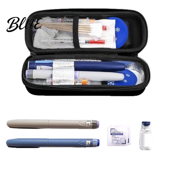 Frigorifero per Conservazione Medicinali Frigorifero per Insulina con Display Digitale della Temperatura Raffreddatore Portatile 2 Buste di Ghiaccio a Lunga Durata per Raffreddamento 8-12 Ore