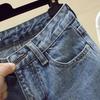 Nine-point Ripped Jeans for Women In Spring and Autumn Korean New Loose High-waisted Slimming Harlan Dad Pants