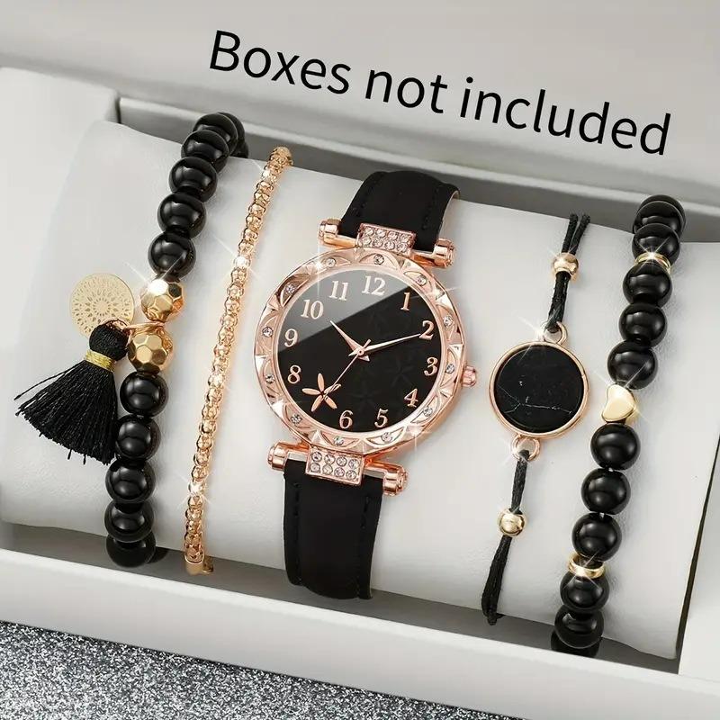 Star Watch Women's Diamond Belt Digital Dial Quartz Watch High Value Watch Set