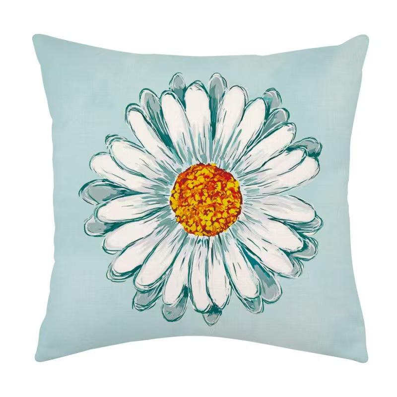 New Tropical Plant Leaves Rainforest Chrysanthemum Linen Living Room Sofa Home Cushion Pillow Case