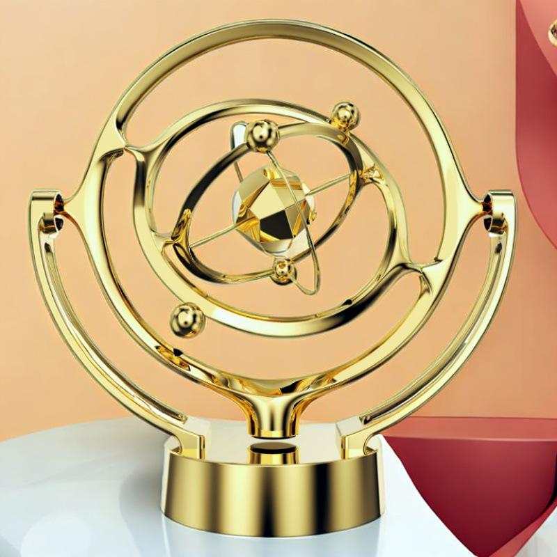 Perpetual Motion Desktop Model: Rotating Magnetic Swing Globe Orbit Ornament