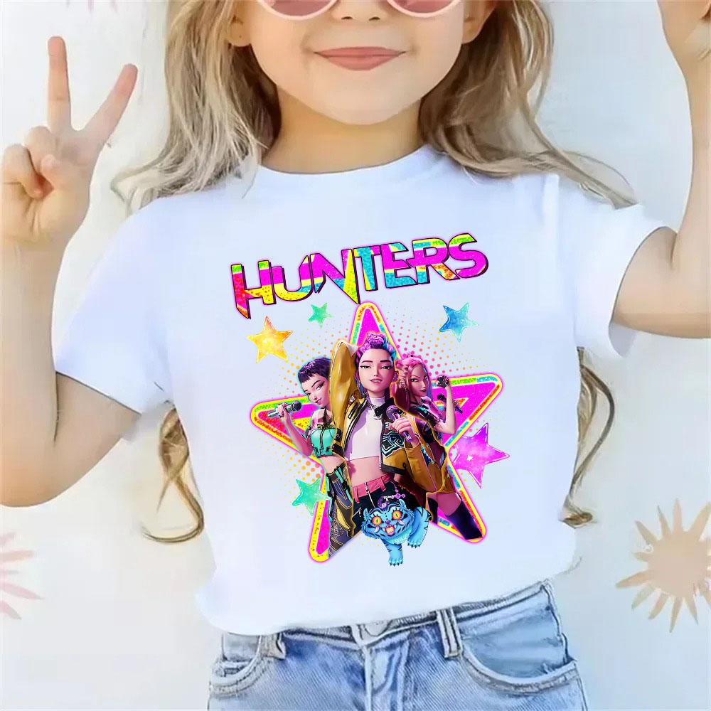 K-Pop Demon Hunters FashionT-Shirt for Kids,Summer Short Sleeve Cotton Round Neck T-Shirts,2026MovieT-Shirts for Adults and Kids