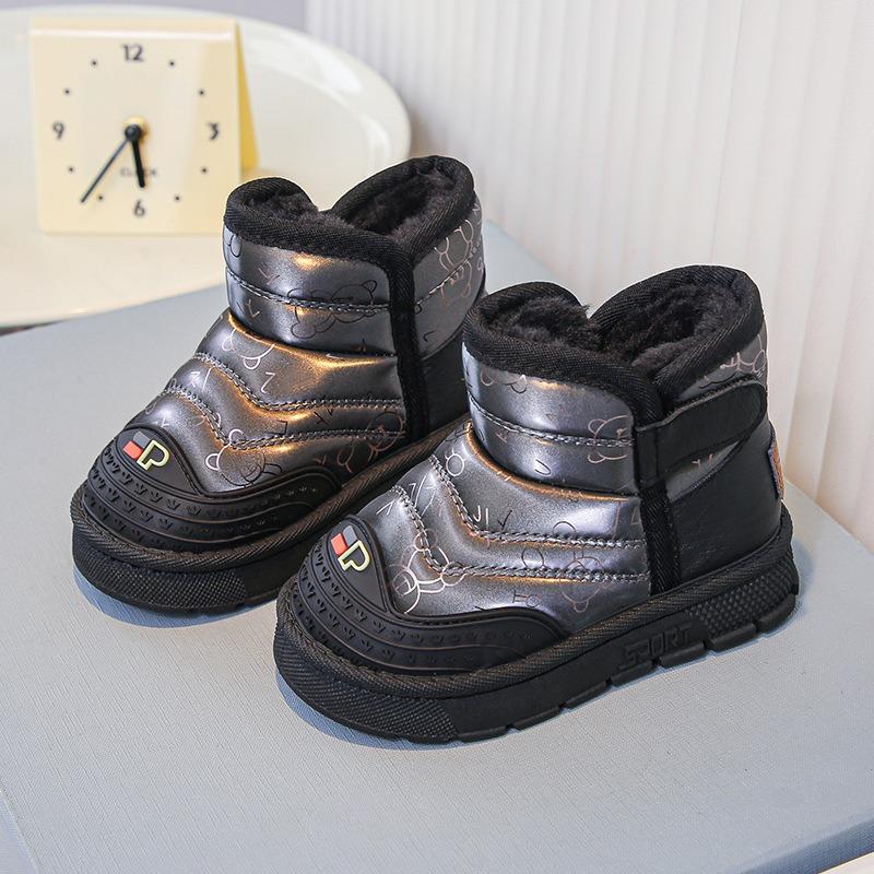Dziewczęce antypoślizgowe śniegowce zimowe dziecięce polarowe ocieplane duże bawełniane buty nowe chłopięce buty zimowe na miękkiej podeszwie