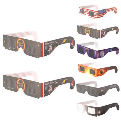 1 pz occhiali solari di carta colore casuale occhiali solari di osservazione totale occhiali anti-uv per esterni 3D