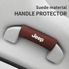 Für Jeep Auto Griff Schutzabdeckung Wildleder Auto Innen Oben Handhebel Handschuhe Für Jeep Renegade Compass Grand Cherokee Wrangler