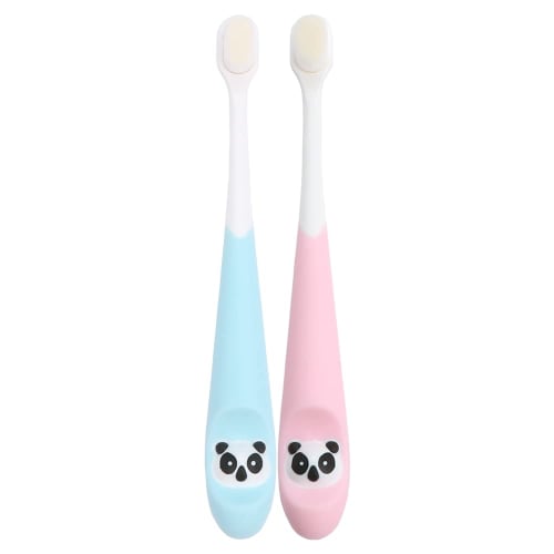 

Bene Soft Children s Toothbrush (2 brushes, Blue/Pink) Soft, Toddler-friendly, Multi-bristled Brush
