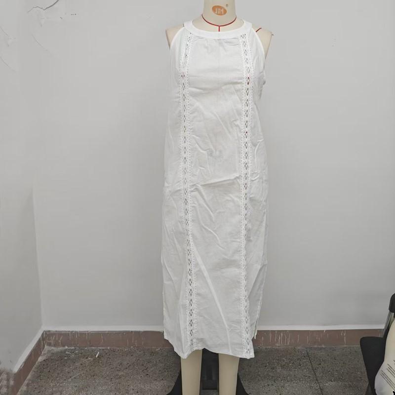 Sleeveless Plus Size Cotton Vintage Floral New In Dresses for Women Casual Loose Long Summer Dress