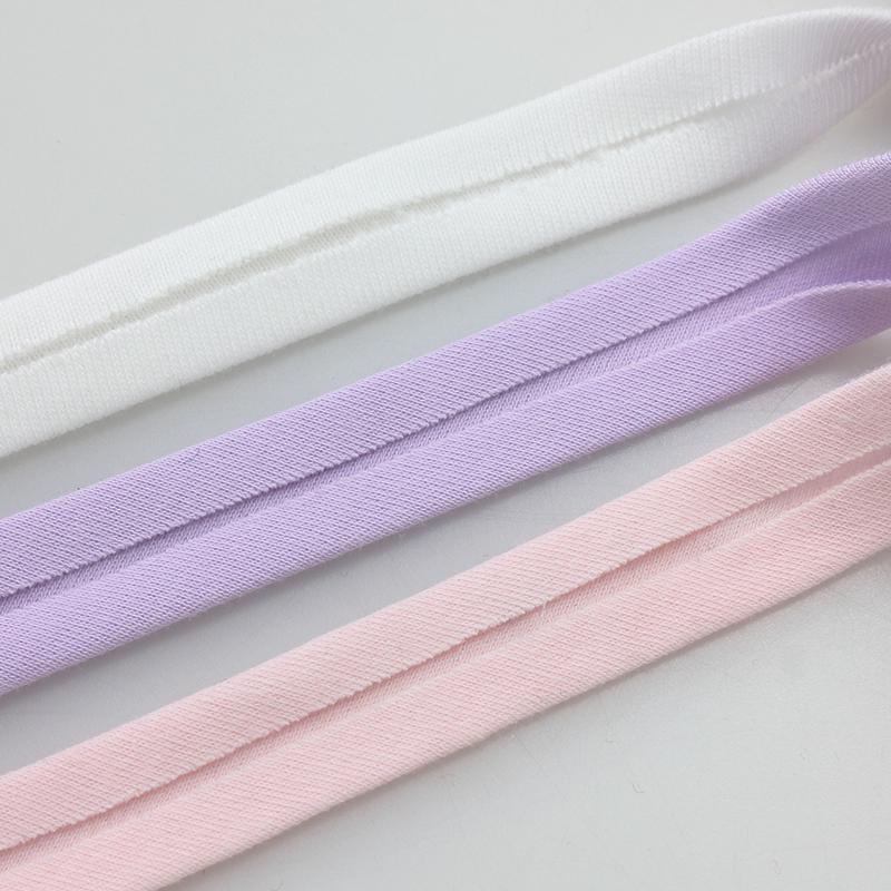 Elastic Cotton Knit Piping Tape for Baby Clothes and No-Iron Decoration