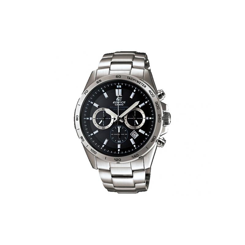 

Casio EDIFICE series date display solar movement stainless steel strap Japanese and Korean watch men s watch black dial EFR-518SBCJ-1AJF чёрный