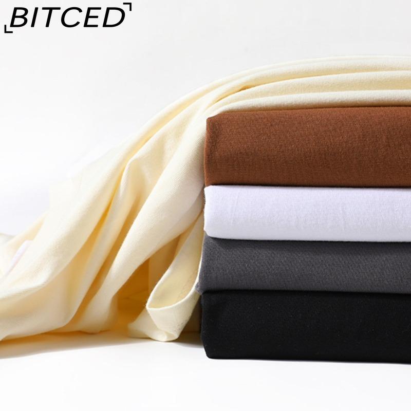 BITCED Cotton Short Sleeve T-shirt Men's Fashion Loose Half Sleeve Shirt Printed Compassionate Shirt