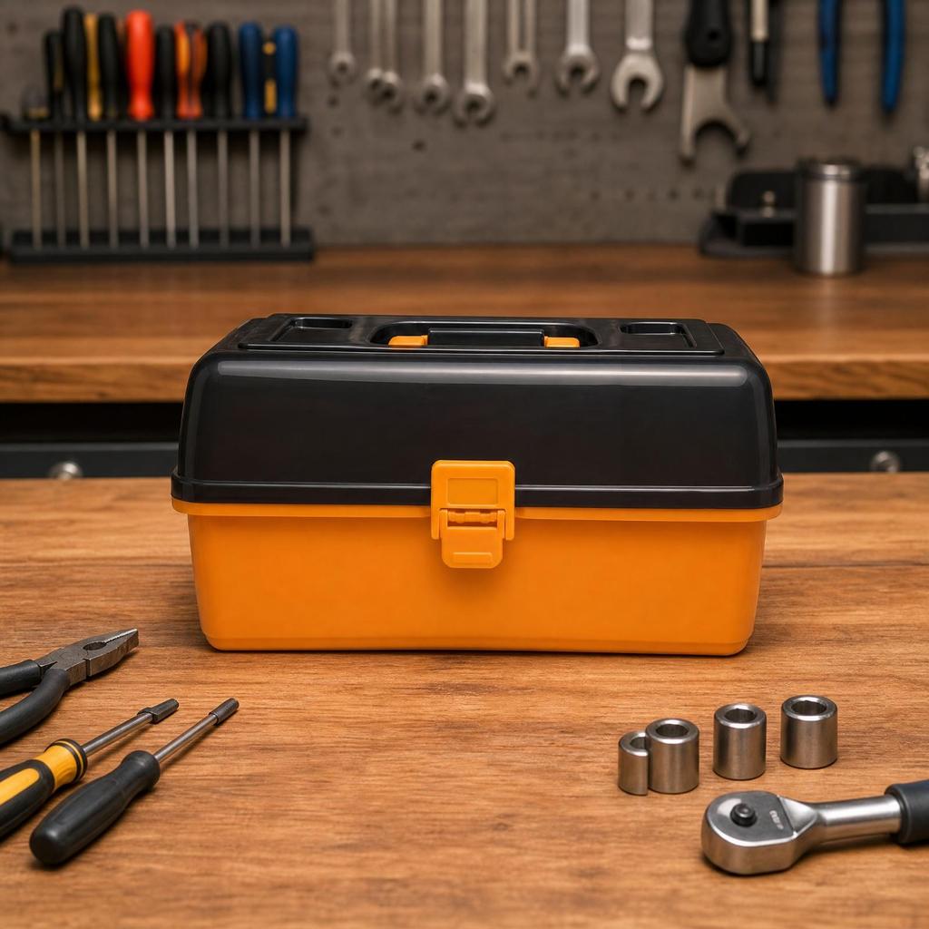 Three-Tier Fishing Tackle Box Outdoor Portable Organizer with Handle