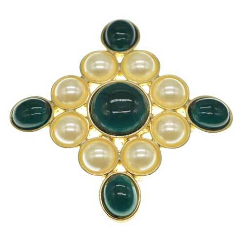 

Модный дизайн Антикварный суд Винтажный жемчужный акриловый матовый золотой брошь-булавка аксессуары