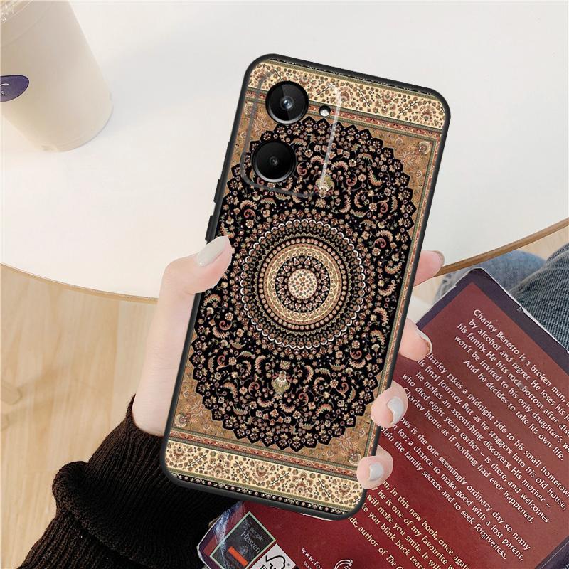 

Retro Ethnic Carpets Turkish Rug Case For Realme C61 C67 C53 C55 C75 C51 C21Y C25S GT 6 6T 5 GT7 Pro 10 11 12 13 14 Pro Plus Realme C61