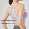 Premium Front Zipper Sports Bra - Shockproof High-Impact with Built-in Cups & Stylish Back Design for Women